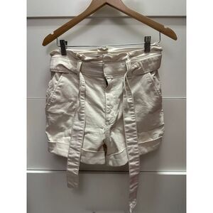 Expresses extra high rise shortie paper bag‎ shorts